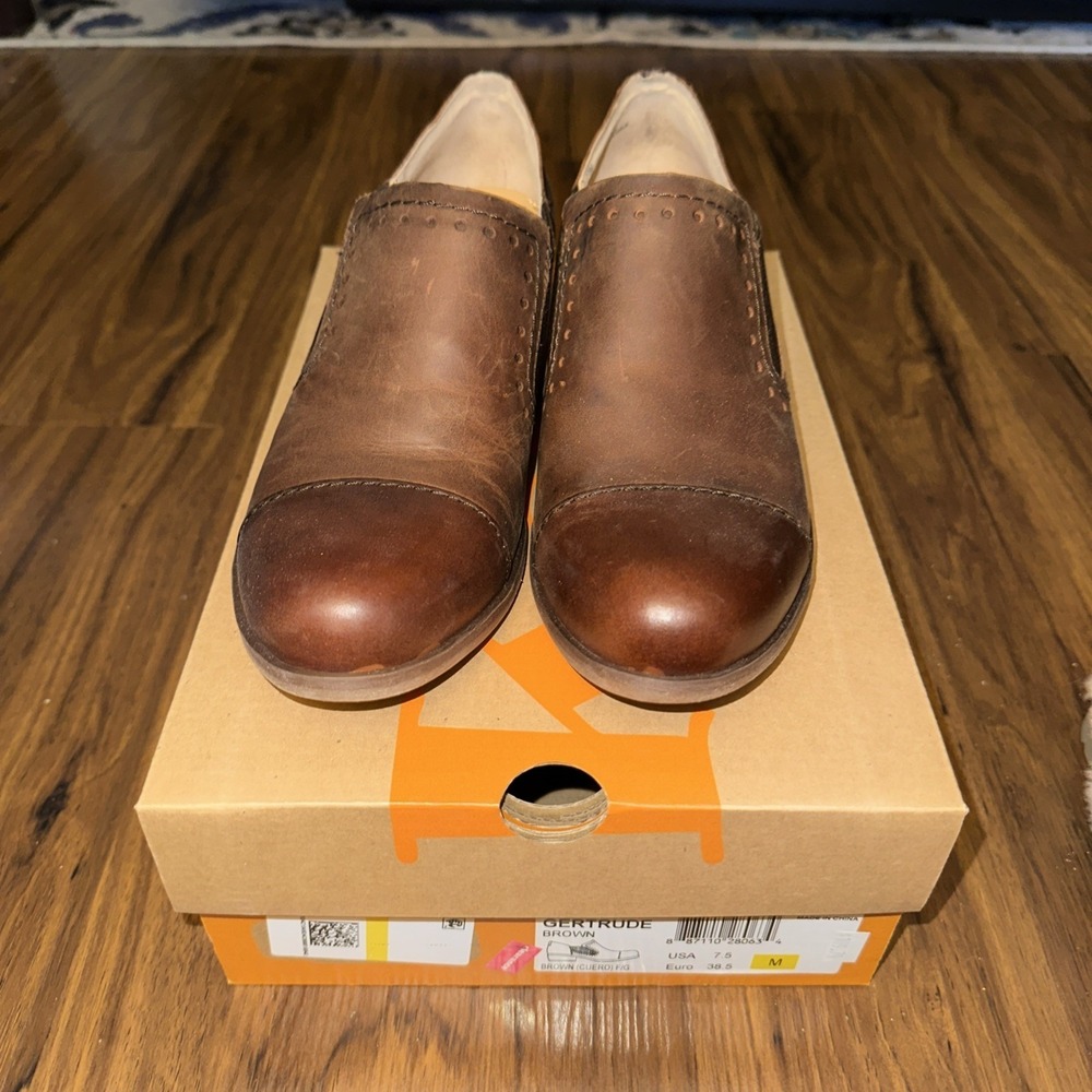 Kork Ease Korks Gertrude Women's Brown Slip On Loafer Derby Shoes Size 7.5